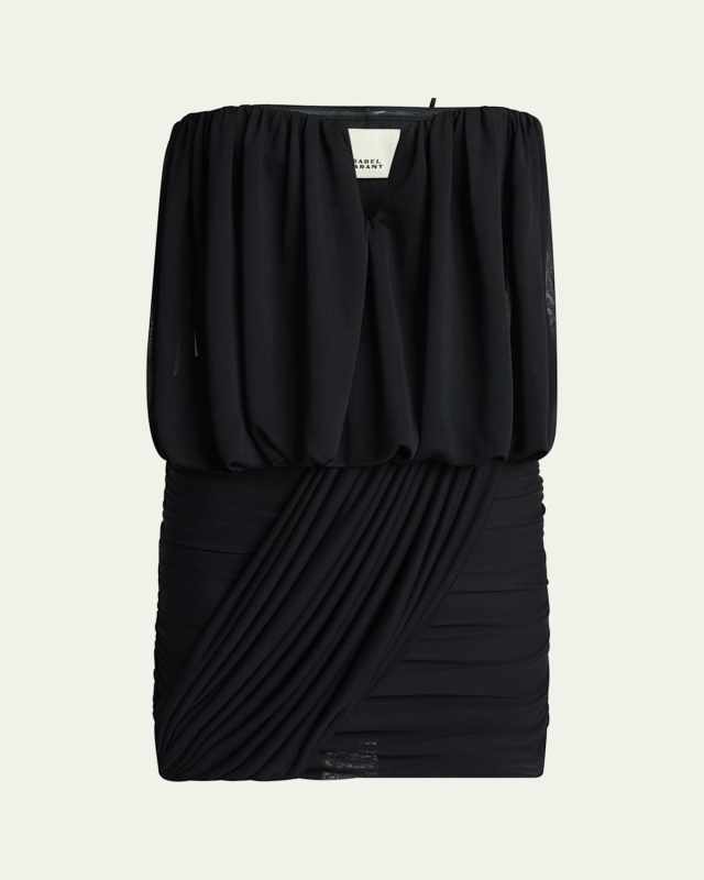 Adelita Draped Strapless Mini Dress